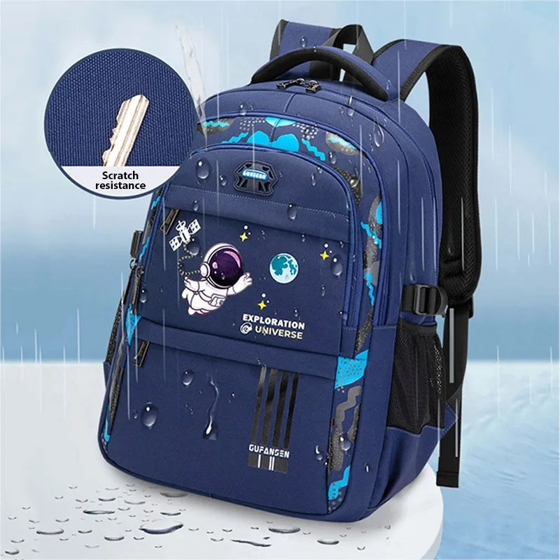 Mochila Ortopédica Infantil, Astronauta, Impermeável